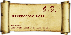 Offenbacher Deli névjegykártya